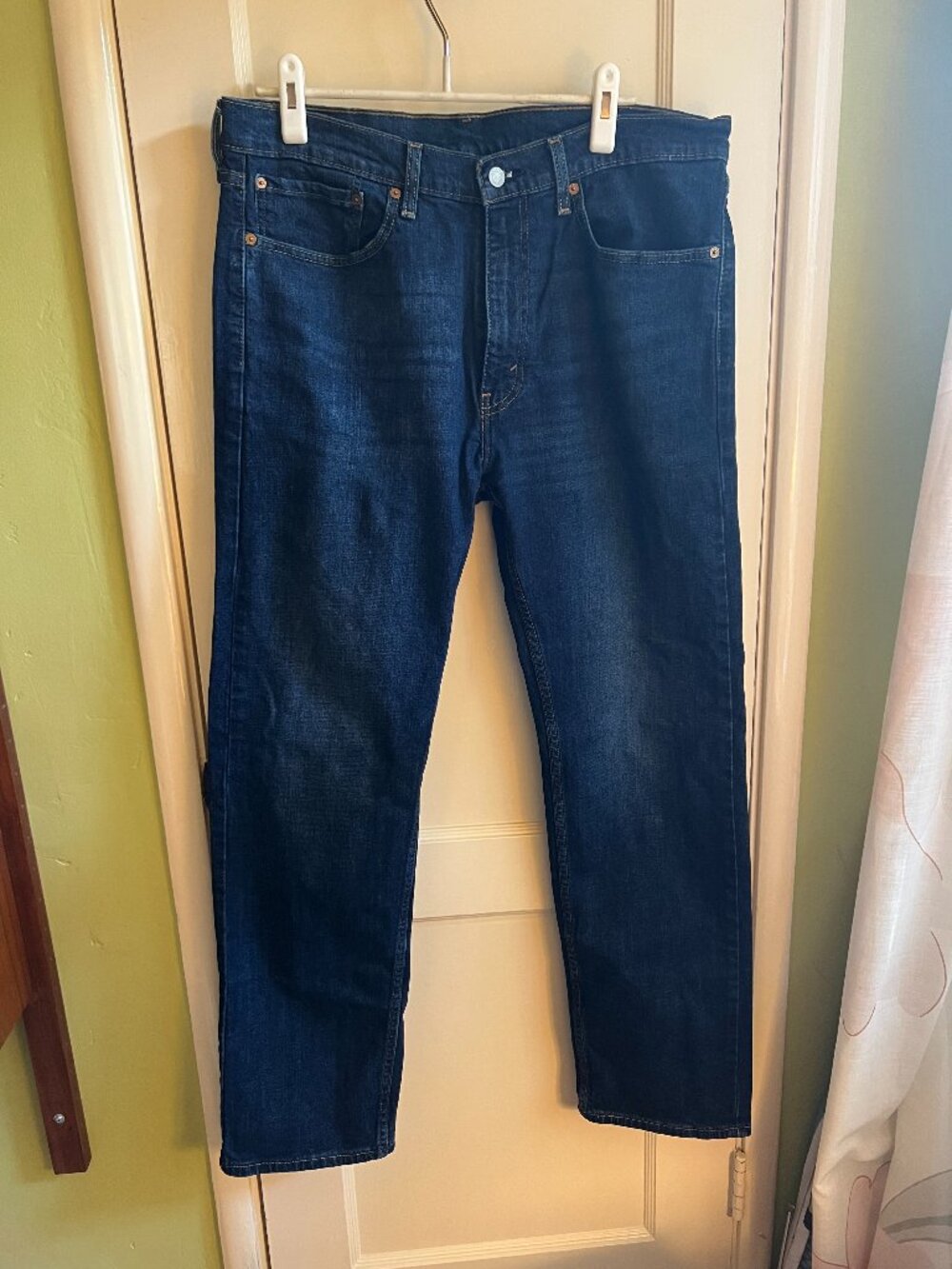 Levi's 505 Dark Wash Womens Straight Leg Jeans - Size 36x32